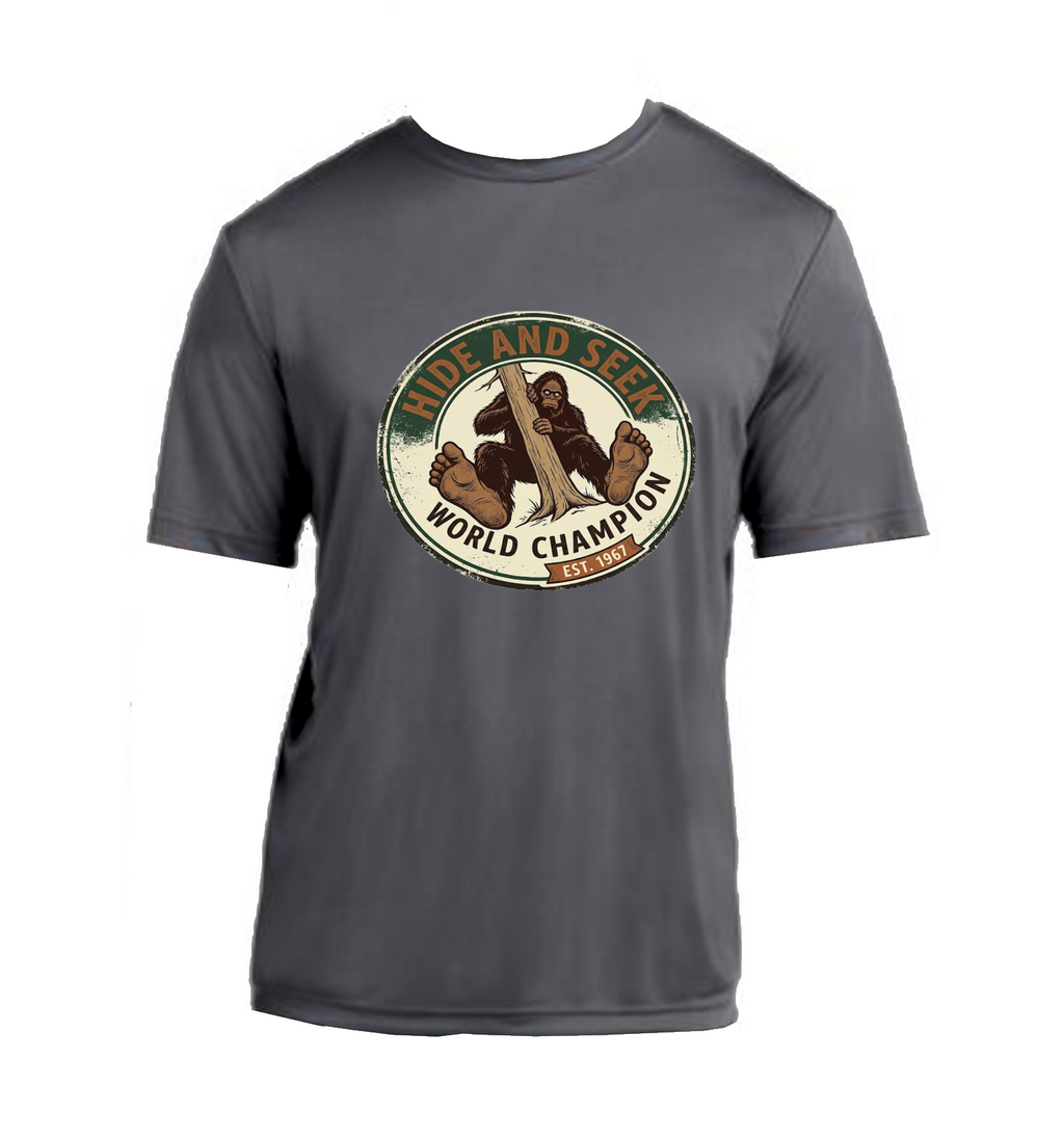 Bigfoot Hide and Seek Champ - Performance T-Shirt