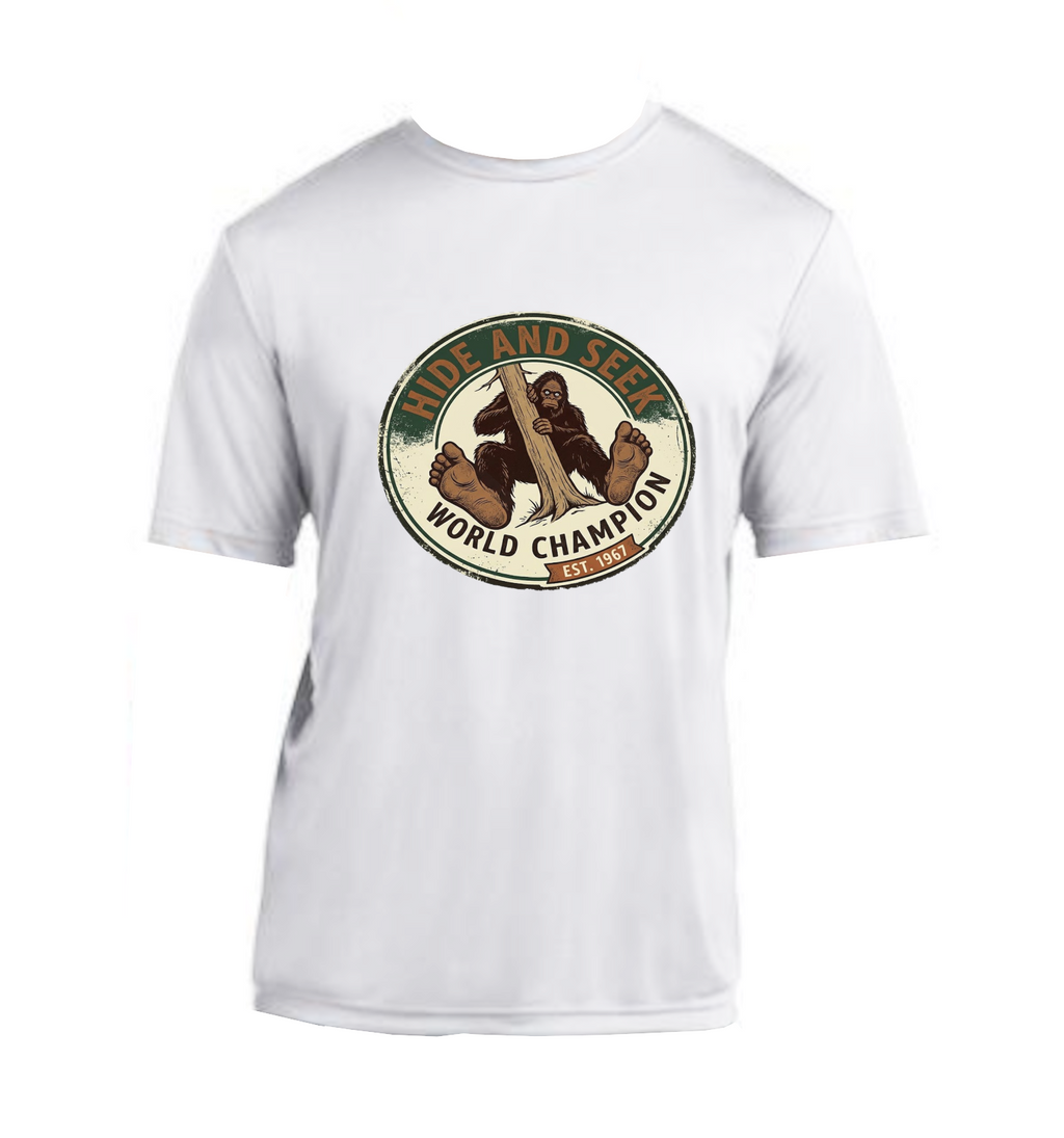Bigfoot Hide and Seek Champ - Performance T-Shirt
