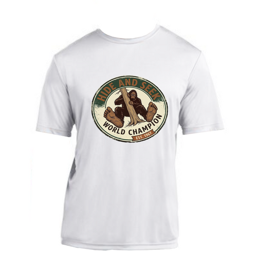Bigfoot Hide and Seek Champ - Performance T-Shirt